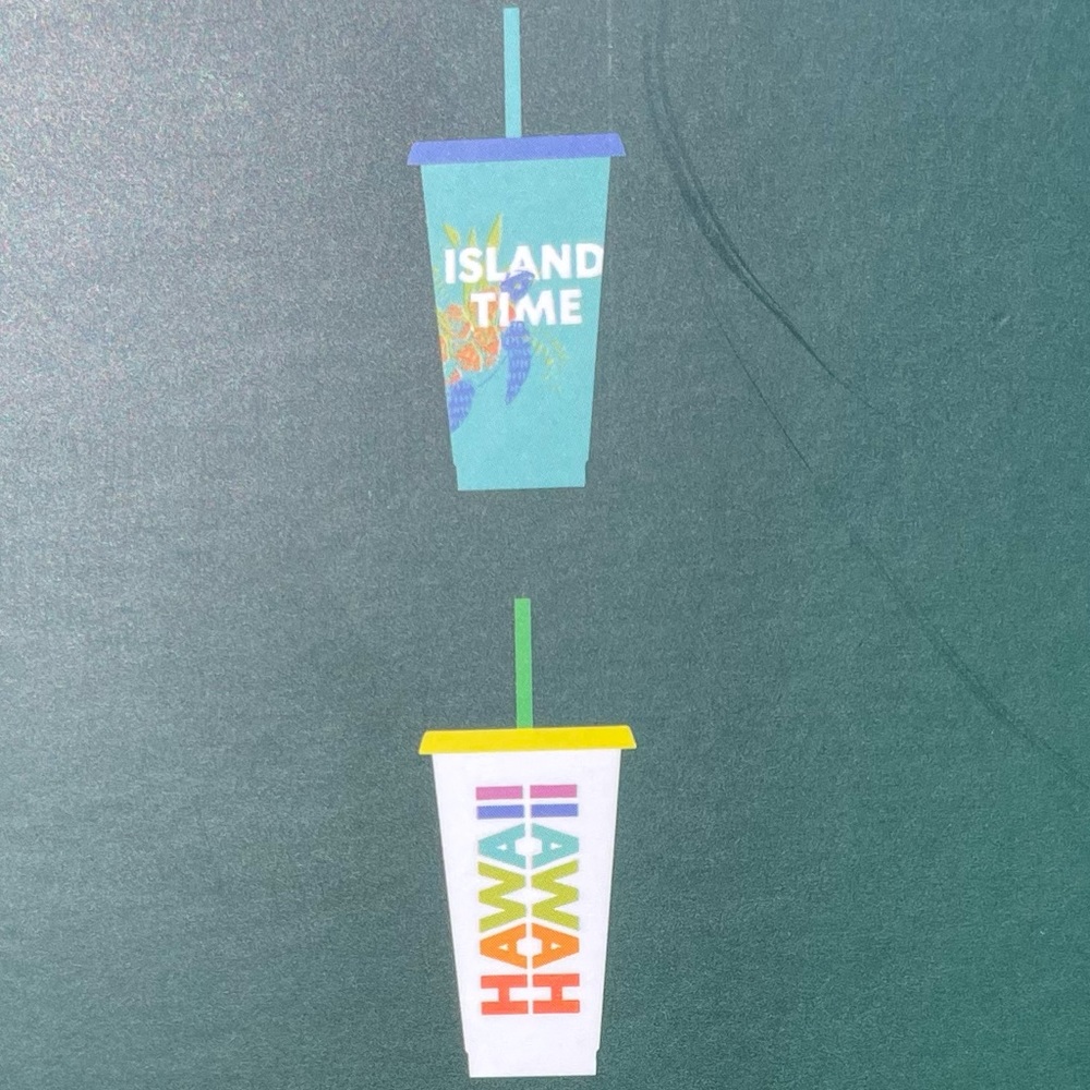5 Starbucks Hawaii Edition collectable Reusable Plastic Cold Cups